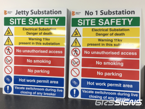 British Steel LTD Site Safety Signs