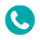 Turquoise circular phone symbol