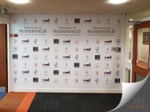 University of Huddersfield wall vinyl.